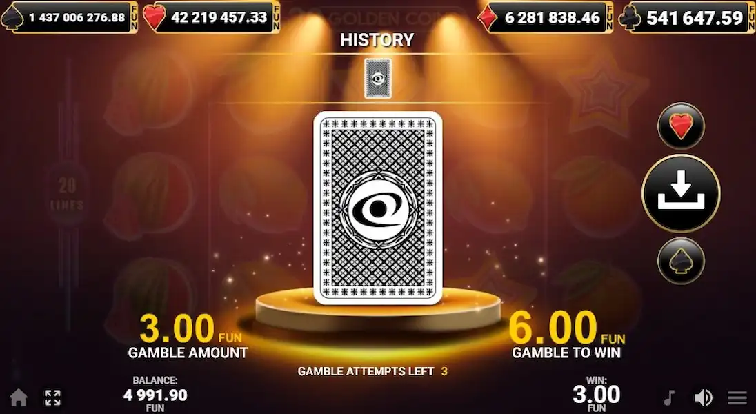 20 Golden Coins Joc Liber 3