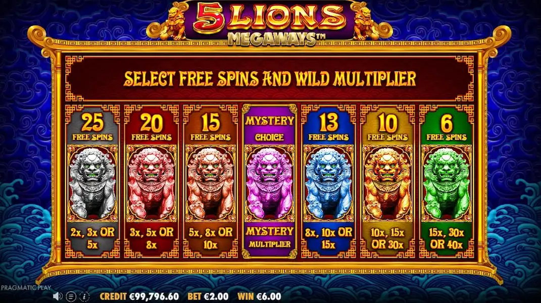 5 Lions Megaways Joc Liber 3