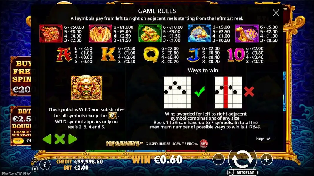 5 Lions Megaways Joc Liber 4