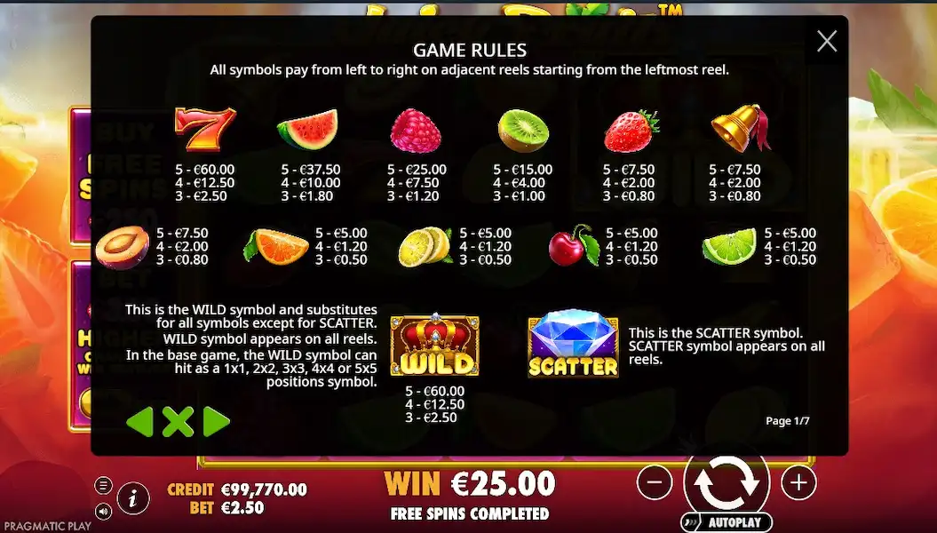 Juicy Fruits Joc Liber 3