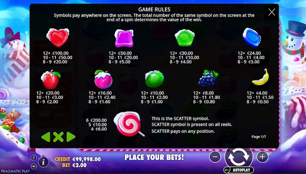 Sweet Bonanza Xmas Joc Liber 3