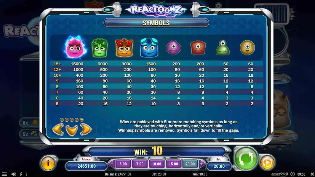 Reactoonz Joc Liber 3