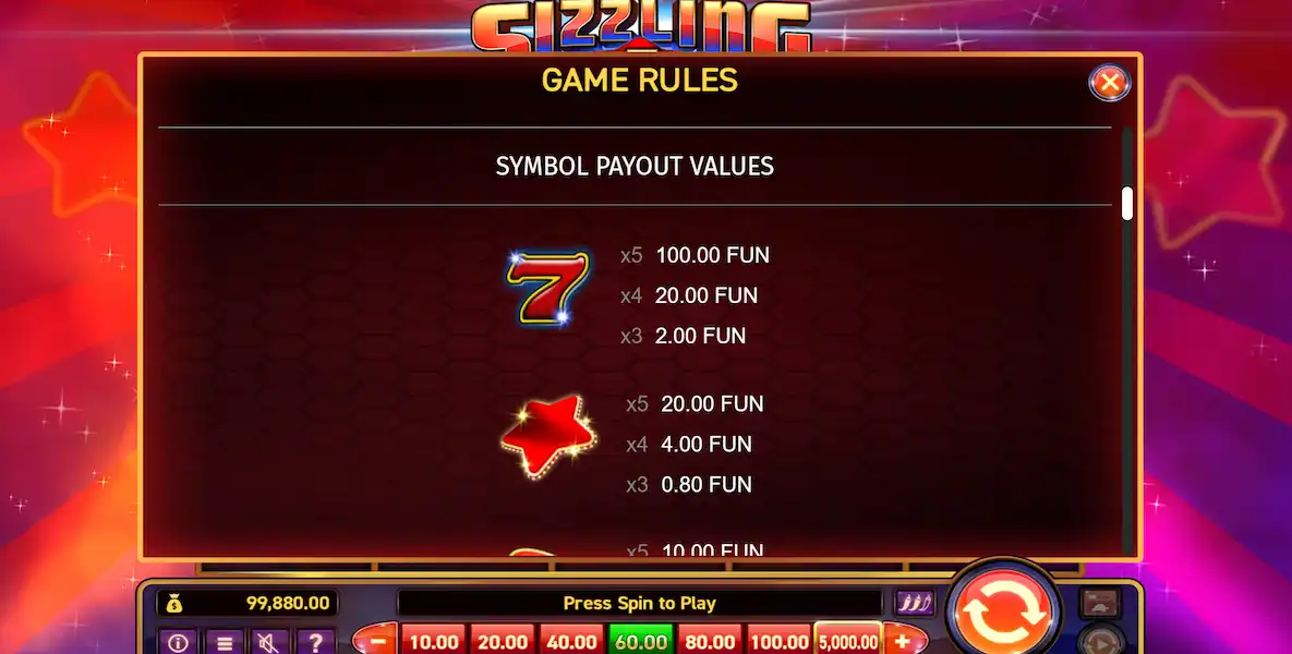 Sizzling 777 Deluxe Joc Liber 3