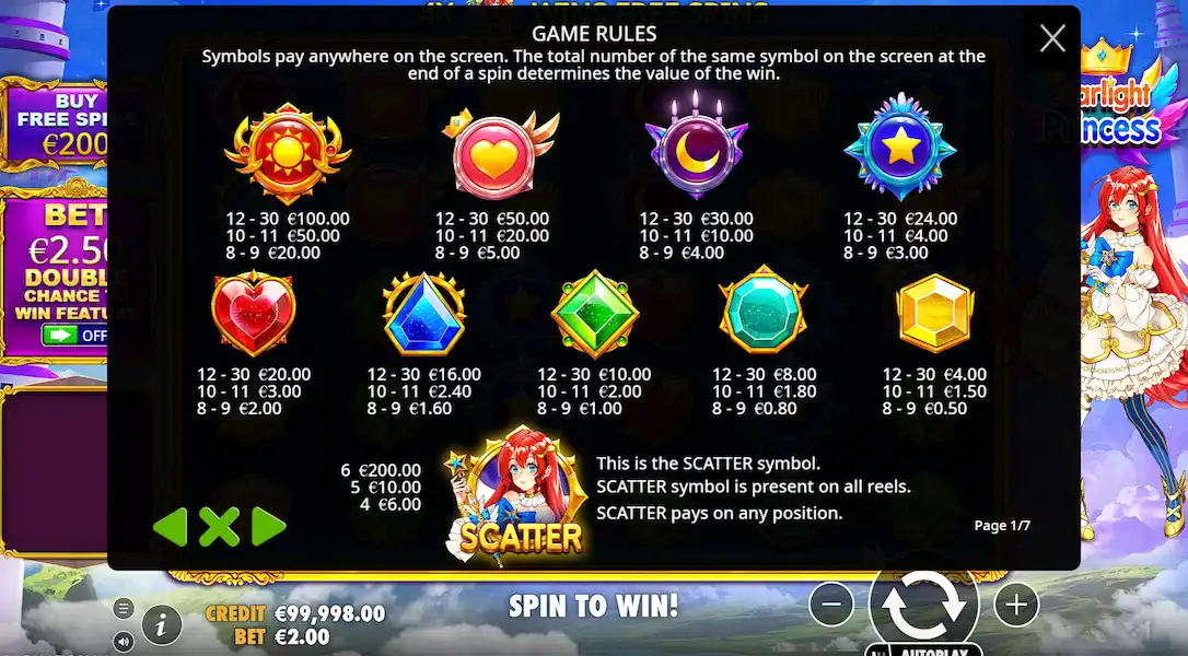 Starlight Princess Joc Liber 3