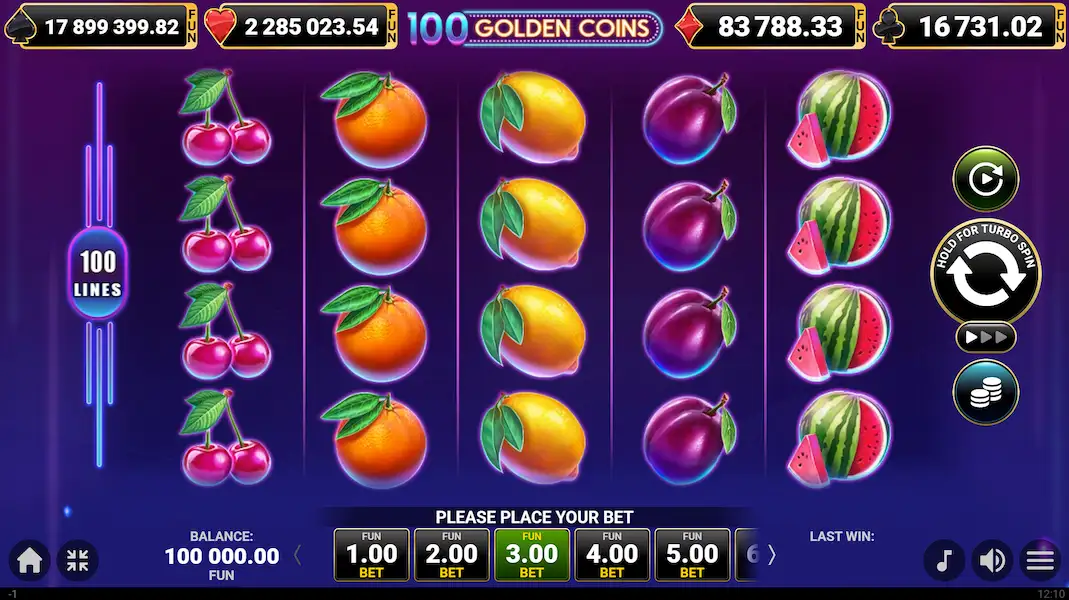 100 Golden Coins Joc Liber 2